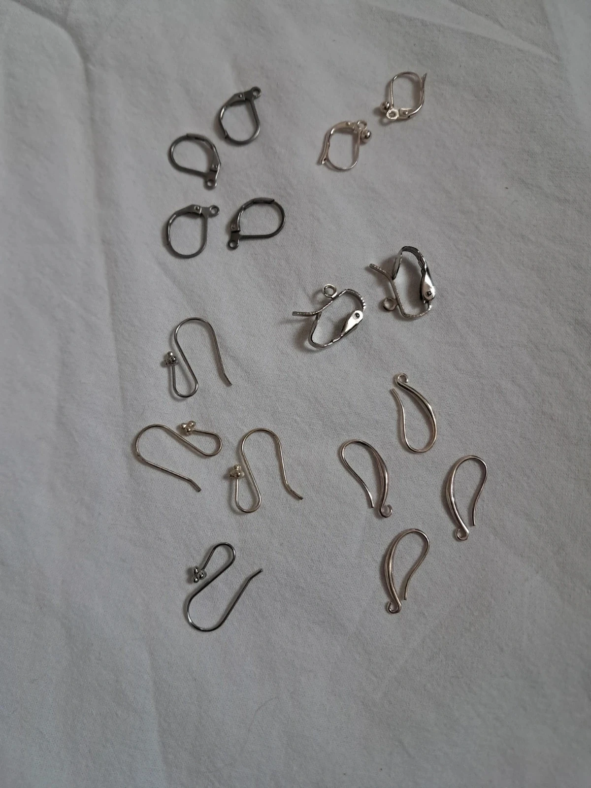 Silvertone Crochet Metal Earring Hooks – photo 2